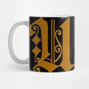 Golden Letter U Mug